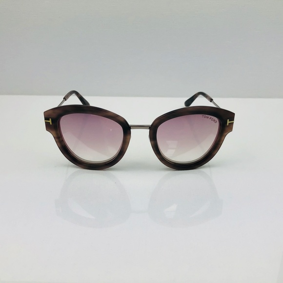 New TOM FORD Mia Rounded Havana Sunglasses - Picture 4 of 16
